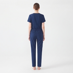 Ensemble de blouses bleu marine à col en V pour femmes avec poches, uniformes d'hôpital pour infirmières - Product Image 3