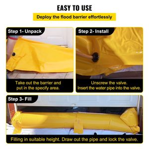 Barriera Antiallagamento 24ft X 12ft Riutilizzabile in PVC, Leggera ed Eccellentemente Impermeabile per il Contenimento dell'Acqua e il Controllo del Traffico - Product Image 3