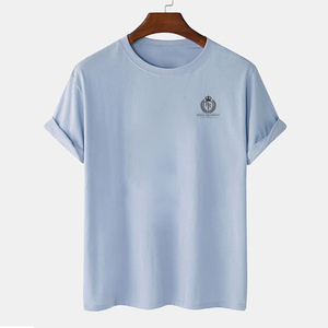เสื้อยืดคอกลมทรงหลวม ดีไซน์ใหม่ล่าสุด ขายดีประจำปี 2026 แฟชั่นทันสมัย ผลิตจากผ้าฝ้าย 100% สำหรับผู้ชาย - Product Image 1
