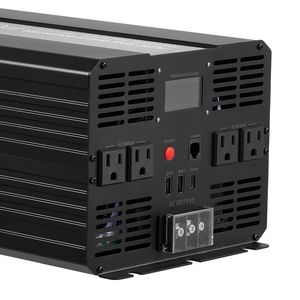Inverter a Onda Sinusoidale Pura da 4000W, 12V DC a 120V AC, Caricatore Solare per Auto, Convertitore con Display LCD e Telecomando, Tensione di Uscita AC 220V - Product Image 2