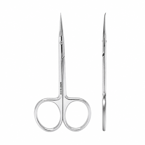 Ciseaux à cuticules professionnels incurvés pour gauchers SE-13/3, type 3, avec crochet, pour une coupe précise – Vente en gros - Product Image 1