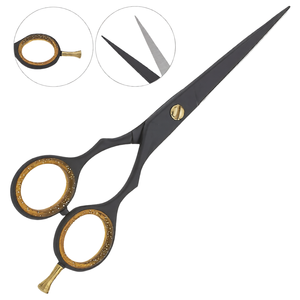 Professional Hair Cutting Black & Gold Barber <b>Shears</b> Stainless Steel Salon Hair Scissors Razor Edge Precision Cutting <b>Tool</b> - Product Image 1