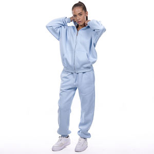 Nouveau sweat à capuche zippé oversize en polaire polyester pour femme, prix de gros, élégant, avec poches, respirant, pour l'hiver - Product Image 4