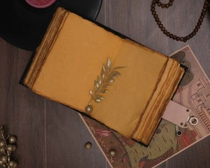 Hermoso Cuaderno de Cuero Artístico con Diseño de Diosa Mística de la Tierra, 200 Páginas, Regalo - Product Image 3