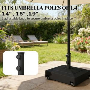 Base per Ombrellone da Terrazzo Nera - Solo Base, Elegante Supporto per Ombrelloni da Patio - Product Image 2