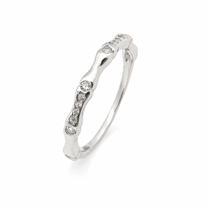 <b>Gold</b> Moissanite Eternity Band <b>Ring</b> Round Brilliant Cut Prong <b>Set</b> Wedding Jewelry for Women - Product Image 2