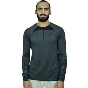 เสื้อยืดผู้ชายแขนยาวคอตั้งซิปครึ่งคอระบายอากาศได้ดีกันลมยืดหยุ่นสูงฟิตเนสกลางแจ้งไซส์พิเศษฤดูใบไม้ร่วง - Product Image 1