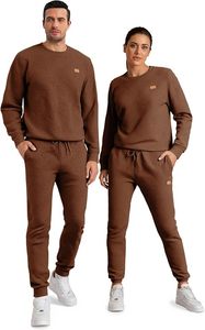 Ensemble de survêtement pour homme à motif géométrique marron, sweat-shirt décontracté à col rond et manches longues, et pantalon à cordon de serrage, vêtements d'automne - Product Image 6