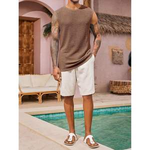 2025 Men's <b>Waffle</b> Cotton Tank Tops Sleeveless Athletic Muscle Summer Beach Hippie <b>Shirts</b> Hood XL Hip Hop 3D Blank for Gym Use - Product Image 4