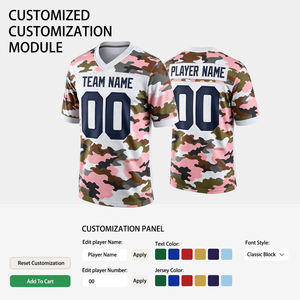 เสื้อเจอร์ซีย์แฟนอเมริกันฟุตบอลแบบสั่งทำพิเศษ ดีไซน์ใหม่ ผลิตจากโพลีเอสเตอร์ 100% คุณภาพสูง ระบายอากาศได้ดี แห้งเร็ว แขนสั้น เหมาะสำหรับฤดูร้อน ใส่ได้ทั้งชายและหญิง - Product Image 2
