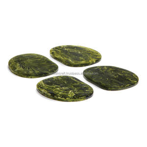 Ensemble de sous-verres élégants et classiques en acrylique, 4 pouces, 4 pièces, épaisseur 7 mm, pour la maison et les restaurants, décoration de table, tapis et dessous de verre de style indien - Product Image 5