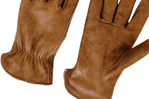 Guantes de Trabajo Resistentes de Cuero Vacuno Marrón, Antideslizantes, Sin Polvo, con Muñequera Elástica de 10 Pulgadas, Resistentes a la Abrasión, para Motocicleta - Product Image 3