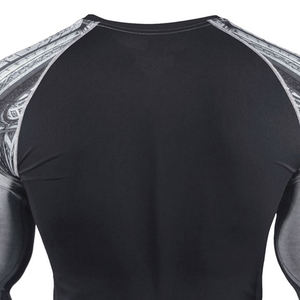 Men's <b>Black</b> <b>Long</b> Sleeve Raglan Crew Neck <b>T</b>-<b>Shirt</b> Solid Color Quick Dry Breathable Regular Fit Sporty Sublimated Digital Print - Product Image 5