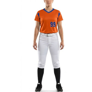 Uniforme de softball de qualité supérieure pour femmes, respirant, léger, confortable, tissu absorbant la transpiration, durable, 100% polyester - Product Image 1