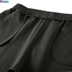 Pantalon de survêtement marron uni en tricot pour femme avec bande latérale crème, taille à cordon de serrage, coupe droite décontractée, longueur intégrale, idéal pour l'automne - Product Image 6