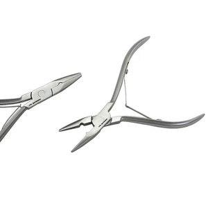 Juego de Pinzas de Acero Inoxidable Plateado para Extensiones de Cabello, Herramienta Profesional para Instalación de Extensiones de Cabello con Queratina - Product Image 1