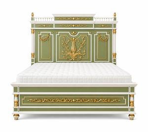 Juego de dormitorio de lujo inspirado en la Roma antigua, tallado a mano, en madera maciza de teca, muebles de dormitorio clásicos europeos, cama tamaño king para Europa. - Product Image 2