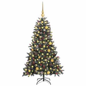 Árbol de Navidad Artificial de 150 LED con Luces Verdes de 59.06 Pulgadas para Iluminación Festiva - Product Image 3