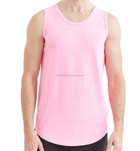 เสื้อกล้ามออกกำลังกายแขนกุดผู้ชายผ้าสแปนเด็กซ์คอตตอน100% ออกแบบโลโก้ได้ตามต้องการสำหรับใส่วิ่งออกกำลังกาย - Product Image 5