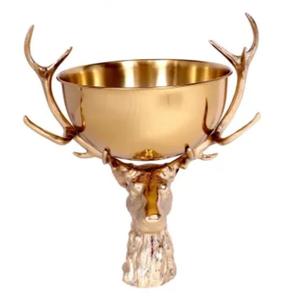 Tazón Grande de Chocolate de Lujo con Aspecto Elegante, Diseño Atractivo, Acabado Dorado, Tazón Metálico para Servir Dulces - Product Image 1