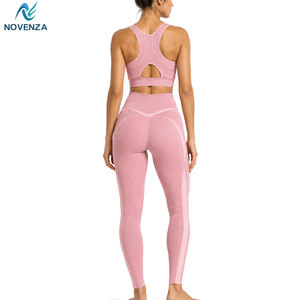 Conjunto de Yoga Flexible para Mujer, para Gimnasio, Entrenamiento, Ejercicio, Yoga, Tejido Sólido, Transpirable, de Secado Rápido, Suave y Cómodo - Product Image 5