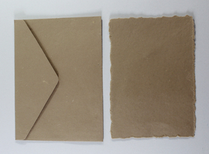 Recycled Handmade Paper From Cotton Fiber Handmade Colorful 250 Gsm Deckled Edge Card With Matching Envelop - Product Image 2