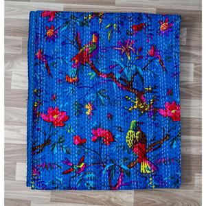 ผ้าห่มคันธาทำมือ ผ้าฝ้ายแท้ 100% น้ำหนัก 220 กรัม พิมพ์ลายดอกไม้ สวยงาม สบายตัว เป็นมิตรกับสิ่งแวดล้อม คุณภาพสูงจากอินเดีย ขายดี - Product Image 6