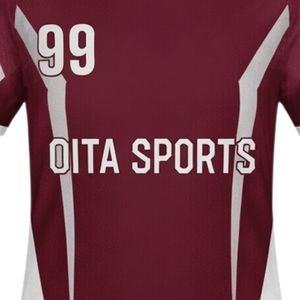 Men Maroon Sublimated Handball Jersey Short Sleeve <b>Polyester</b> Athletic <b>Shirt</b> Team Uniform Match Wear Sports Clothing - Product Image 6