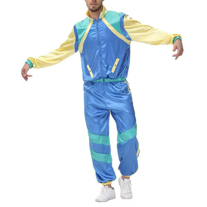 Custom <b>Men's</b> Hooded Solid Windbreaker Tracksuit Cotton Sport <b>Jacket</b> 2 in 1 Design Track Jogging <b>Half</b> <b>Zip</b> Windbreaker Tracksuit - Product Image 2