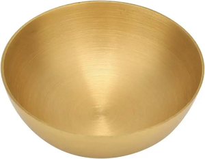 Meilleurs bols ronds en métal plaqué or pour la nourriture, bols de mariage, bols de cuisine, bols modernes classiques écologiques en métal pour fruits et aliments, bols ménagers - Product Image 5