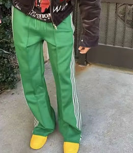 Custom Street Style Mid Double Waist Wide Leg <b>Drawstring</b> 100% Cotton ODM Men Sport Pants - Product Image 2