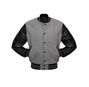Men's Dark Green Color Varsity Men's <b>Jackets</b> Contrast White Sleeves Stand Collar Cuffs Hem Zipper Front Winter Baseball <b>Jackets</b> - Product Image 5