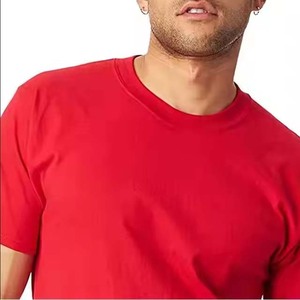 Wholesale High Quality Men's <b>Plain</b> T Shirts <b>White</b> Tee Shirt Custom Puff Printing Mens <b>Tshirts</b> Blanks Oversized T-shirts - Product Image 3