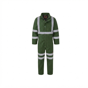 Combinaison de travail haute visibilité réfléchissante orange, combinaison de sécurité industrielle, vêtements de travail à manches longues, combinaison de protection utilitaire - Product Image 2