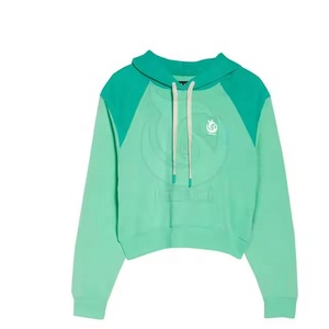 2032 nuevo estilo OEM ODM Casual logotipo personalizado impresión Crop Top Sudadera con capucha de alta calidad sudaderas mujeres Crop Top Sudadera con capucha - Product Image 2