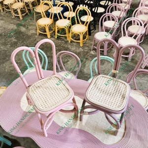 Silla de ratán moderna, ecológica, hecha a mano, para niños, asientos duraderos, seguros y sostenibles para niños, para sala de estar al aire libre, cocina - Product Image 6