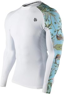 Chemise de compression pour homme à col haut, séchage rapide, en Spandex/Polyester, anti-bactérienne, manches longues, Rashguard, pour l'approvisionnement en usine - Product Image 3