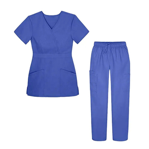Uniformes médicaux en denim de haute qualité pour hôpitaux, blouses d'infirmière à manches courtes et longues, couleur personnalisée, unisexe, vente en gros - Product Image 1