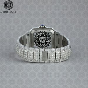 Reloj de Lujo para Hombre Charm Jewells, Acero Inoxidable, Esfera de 40 mm, Bisel con Diamantes, Movimiento Mecánico Analógico, Fecha Automática, Resistente al Agua 10 Bar - Product Image 3
