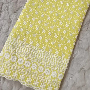 Tela de tul bordada Schiffli, tela de encaje de red, tela de organza para moda modesta, abaya, caftán, venta al por mayor, calidad premium, lista para usar. - Product Image 1