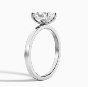 Cushion Cut Moissanite <b>Ring</b> 925 Sterling <b>Silver</b> White Gold Plated Classic <b>Solitaire</b> Engagement Wedding <b>Ring</b> - Product Image 4