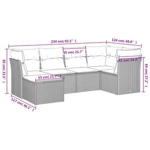 Beige <b>Cream</b> White Garden <b>Sofa</b> Set - Product Image 3