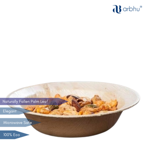 Bol en feuille d'arec biodégradable, vaisselle jetable écologique pour la restauration et les événements, bols en feuilles naturelles en vrac - Product Image 2