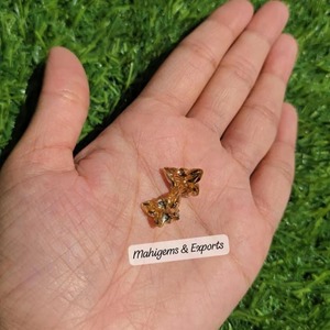 2 piezas de moissanita amarilla con corte de mariposa, forma única y elegante, mariposa facetada para pendientes o anillos, etc. - Product Image 3