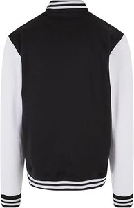 Chaqueta Varsity de Invierno para Hombre, Personalizada de Fábrica, Mezcla de Lana Ecológica, con Bordado de Letras en las Mangas Blancas, Estilo Urbano - Product Image 4