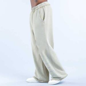 <b>Men's</b> Grey Cotton Sweatpants Elastic Waist Side Pockets Casual Jogger <b>Pants</b> Autumn Wear - Product Image 4