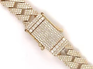 Cadena Cubana de Plata 925 con Certificación IGI, Chapada en Oro Amarillo, Estilo Hip Hop, Joyería Personalizada de Lujo, el Mejor Regalo de Boda - Product Image 3