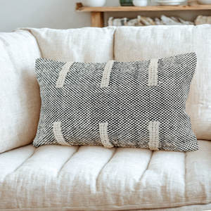 Housse de coussin tissée rayée 30x50 faite à la main, décorative, pour canapé, lit, décoration minimaliste pour la maison - Product Image 5