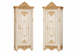 Grand Baroque Style Round Bed with Ornate <b>Wardrobes</b> Luxury Victorian Round Bed Set with Ornate <b>Wardrobe</b> for Villa & Hotel USA - Product Image 5