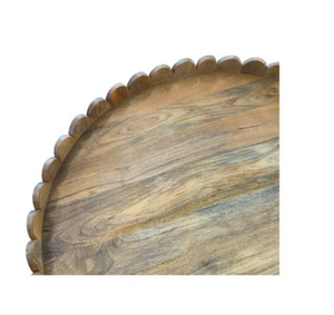 <b>Round</b> Wooden Coffee <b>Table</b> with Metal Frame 2 Tier <b>Nesting</b> Coffee <b>Table</b> Modern Living Room Center <b>Table</b> - Product Image 4
